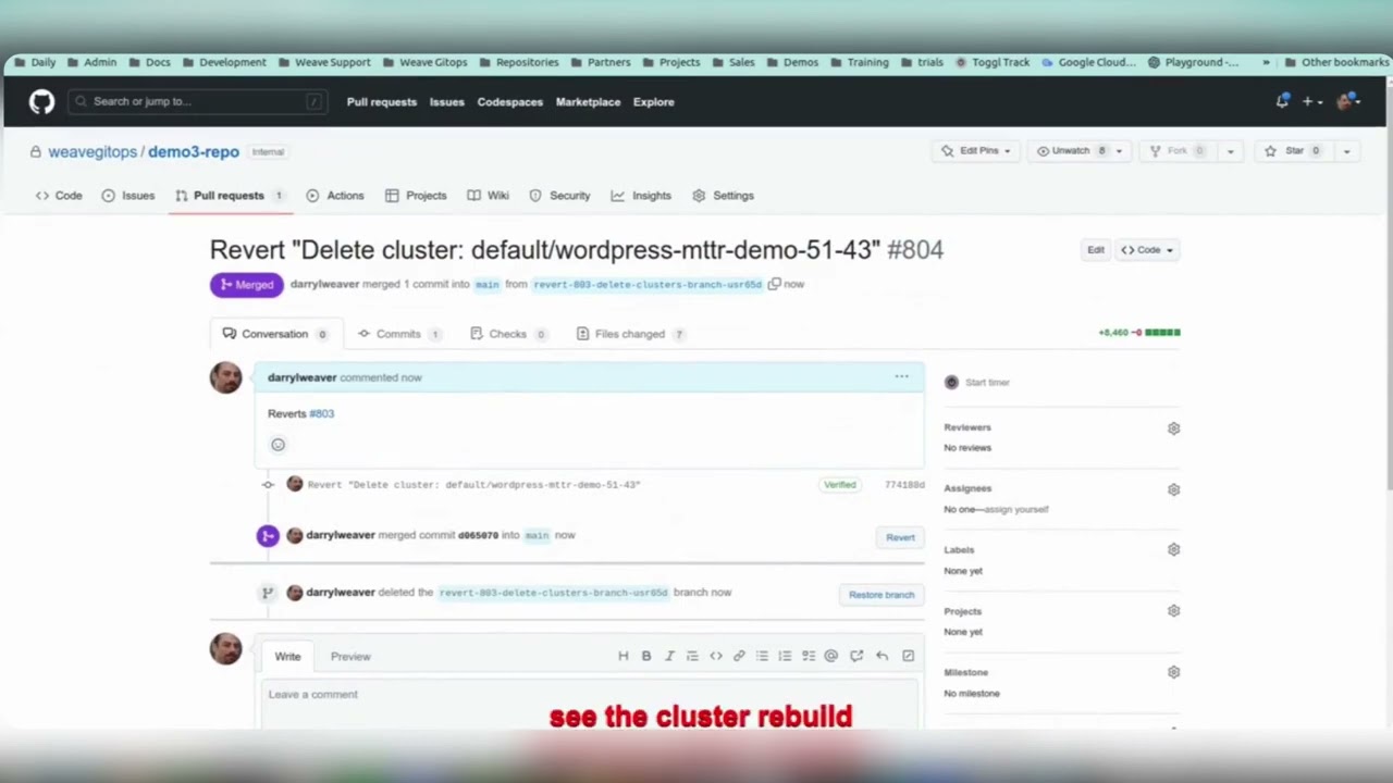 Mean Time To Recovery (MTTR) - Weave GitOps Demo