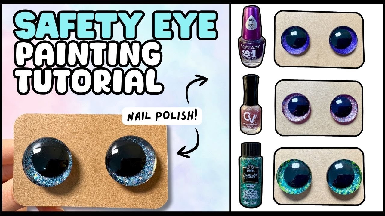 Как нарисовать безопасные глаза с помощью лака для ногтей!💅 Простой урок по вязанию крючком амигу...