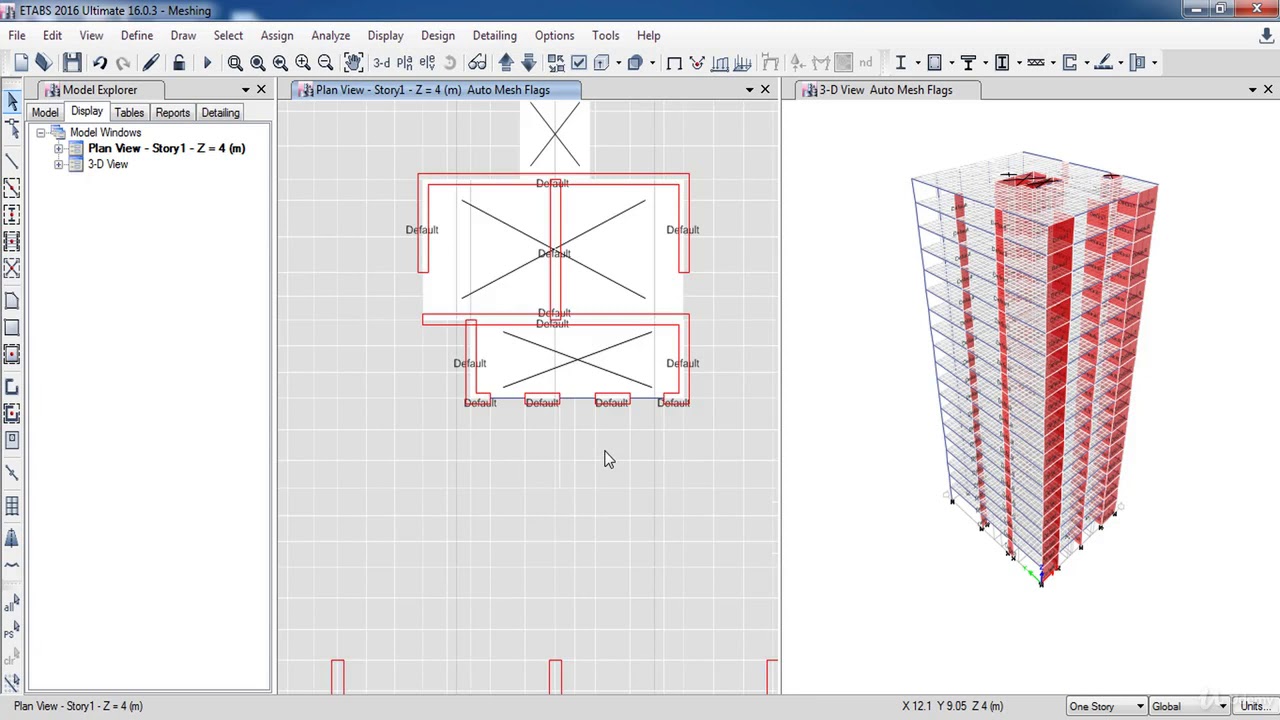 How to create Automatic Meshing in Etabs (011)