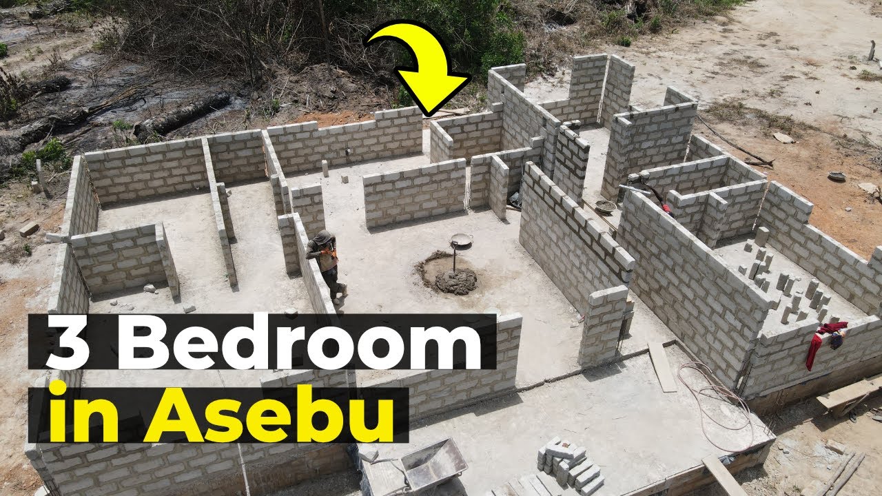 Block works for a 3 Bedroom Standard House - Building in Ghana