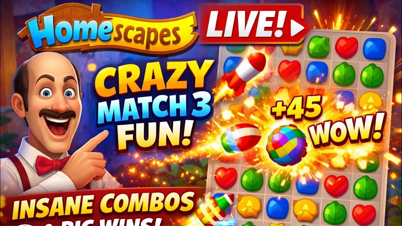 No Mistakes, Only Combos 🔥 Homescapes LIVE Gameplay