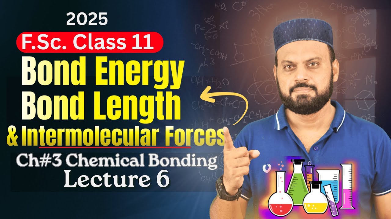 Chapter 3 (Lec28 -6) 1st Year Chemistry  Intermolecular force Bond Energy Bond Length