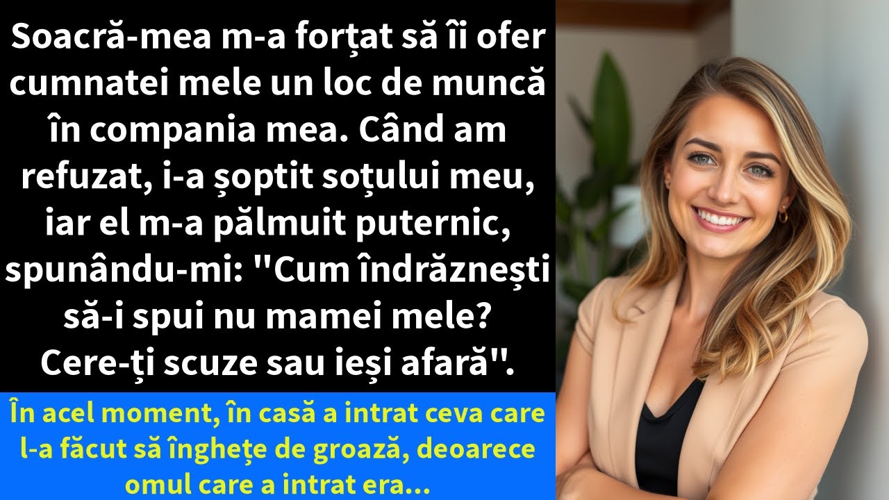 Soacră-mea m-a forțat să îi ofer cumnatei mele un loc de muncă în compania mea.