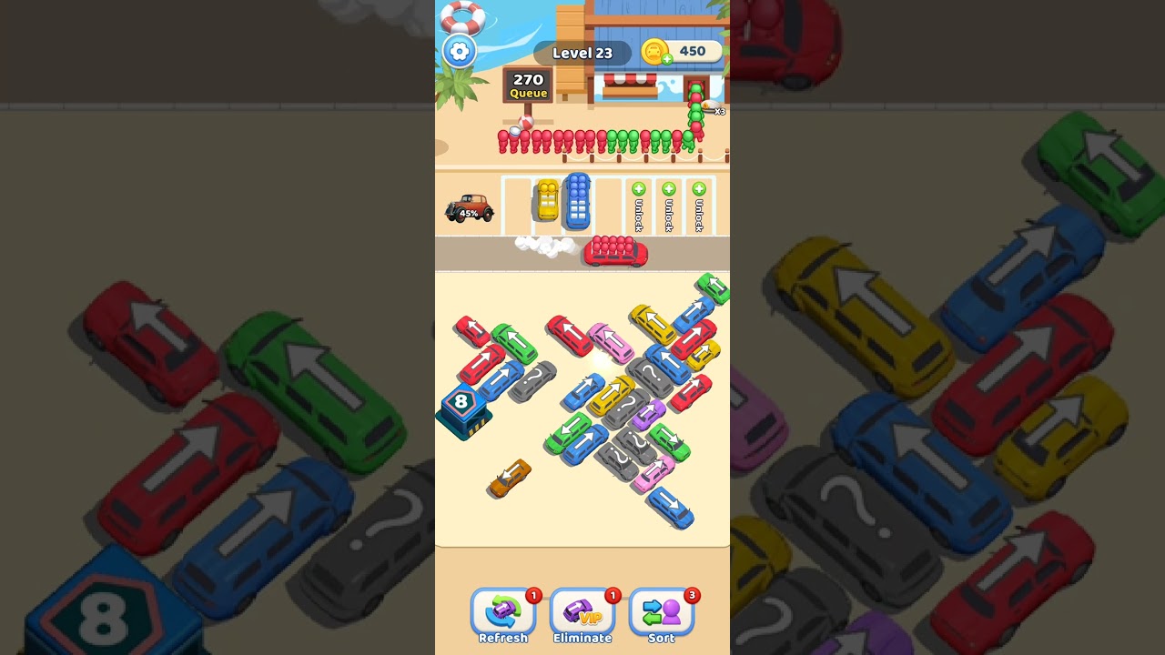 Car jam solver #level23#carjam#carjamsolver#multimaze#uncutscrew#trendinggames 