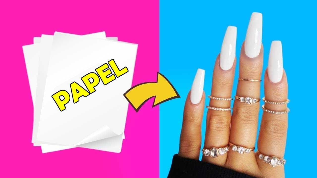 DIY - COMO FAZER UNHAS FALSAS À PROVA D'ÁGUA DE 