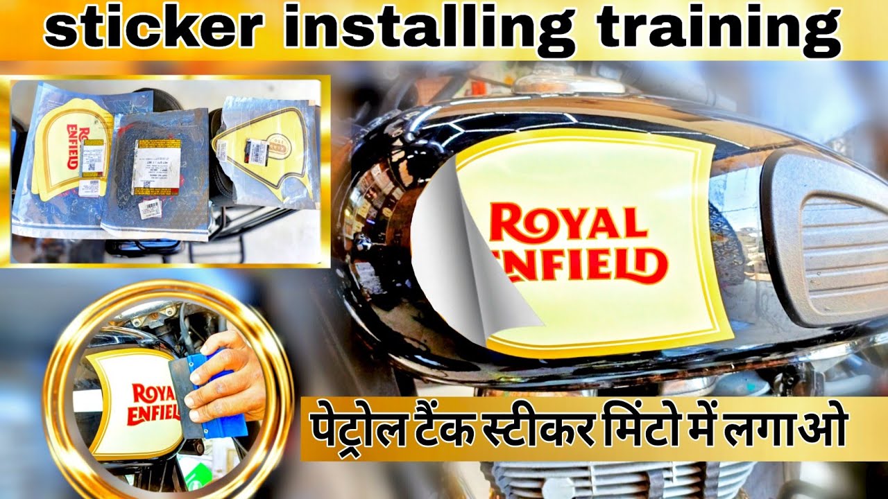 Royal Enfield sticker installation training #glamourarts #ppfprotection #ppf #royalenfield #bike