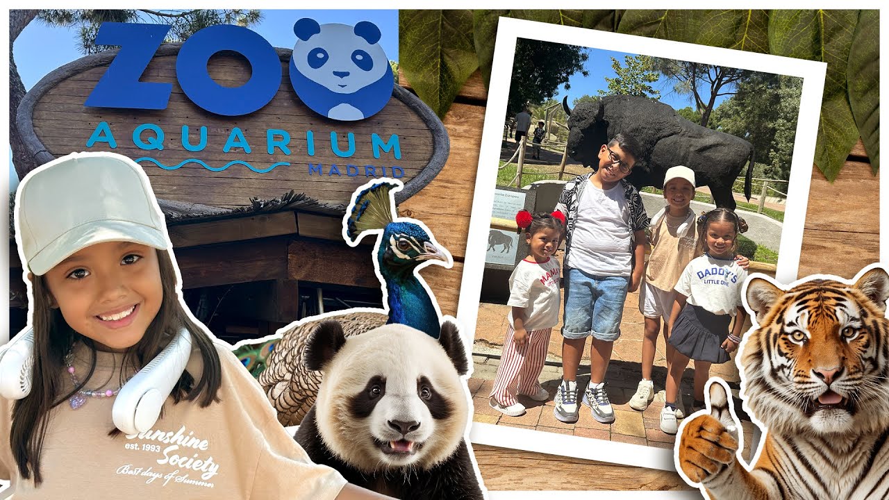 🐼¡Mira lo que vi en el Zoo de Madrid! 🐯📸 Fui con mis primos 👧🧒