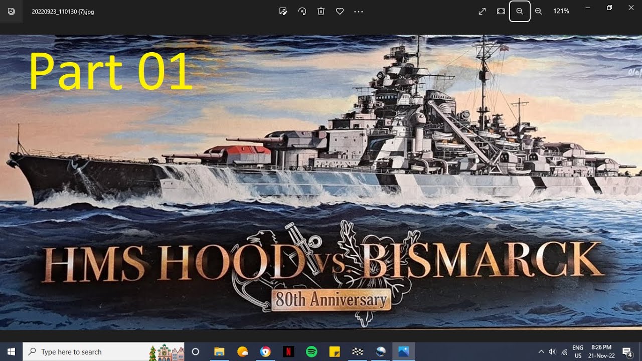 The Bismarck Build 1 _ 1/700 scale  Revell hood v bismarck