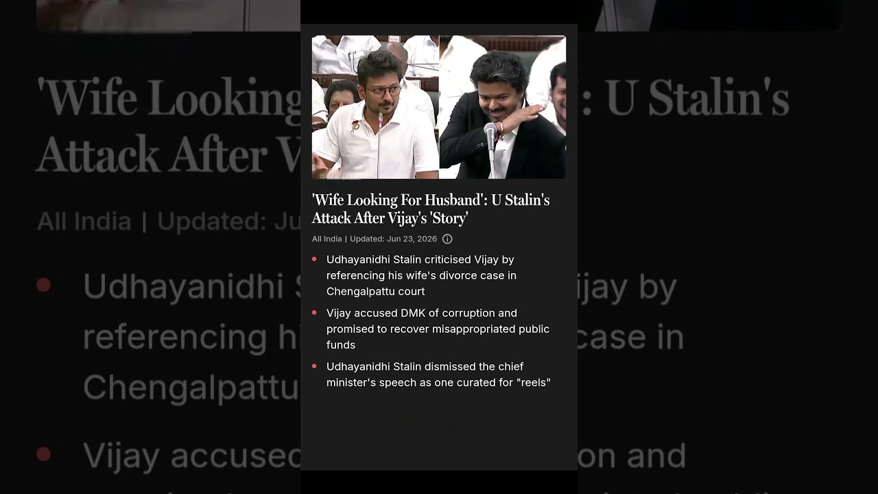 'Wife Looking For Husband': U Stalin's Attack After Vijay's Story #udayanidhistalin #admk #cmstalin