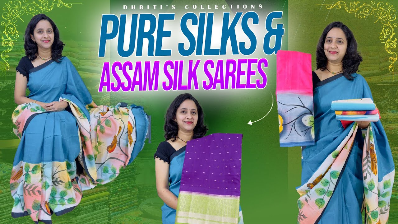 Order 6301119663 pure silks & Assam silk sarees 