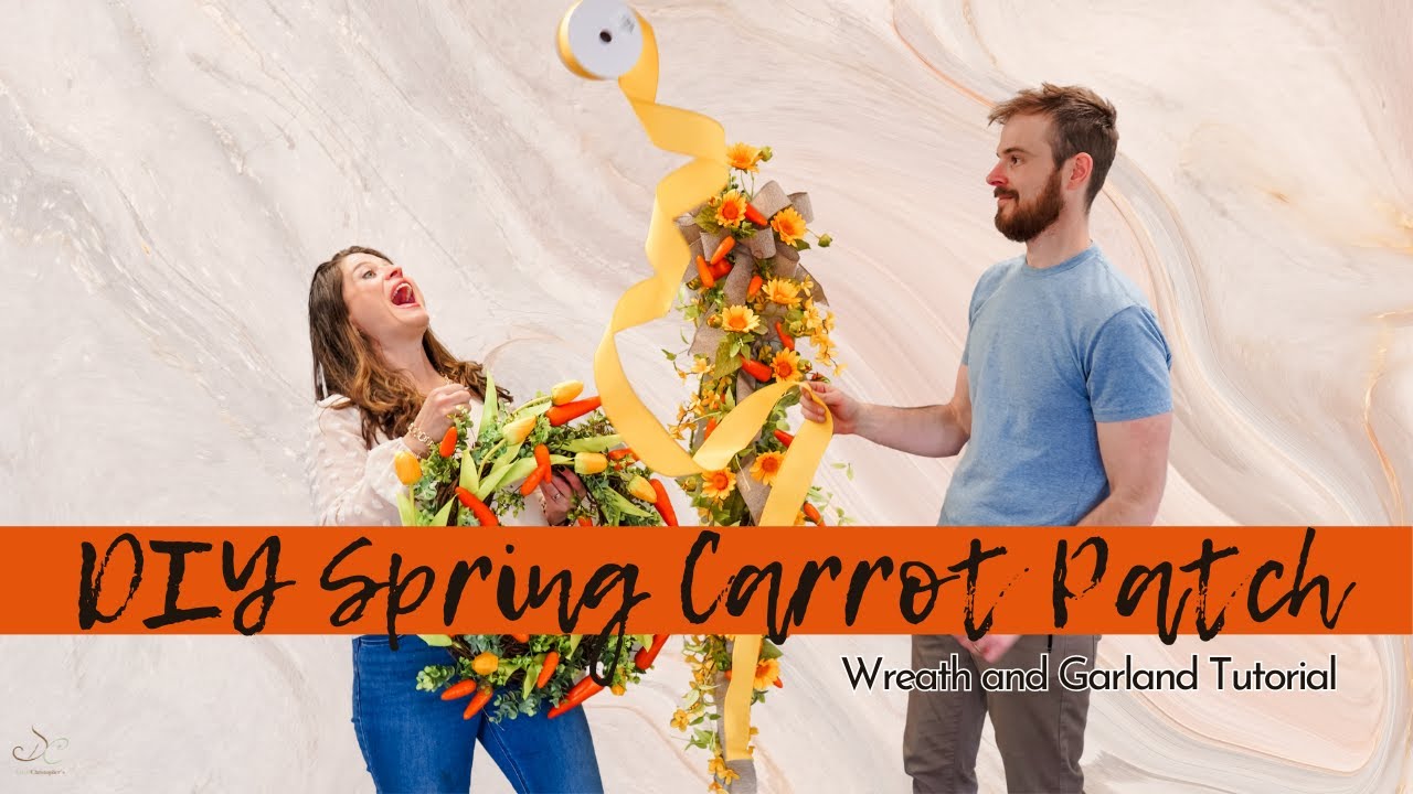 DIY Spring Carrot Patch Wreath and Garland Tutorial (2024)