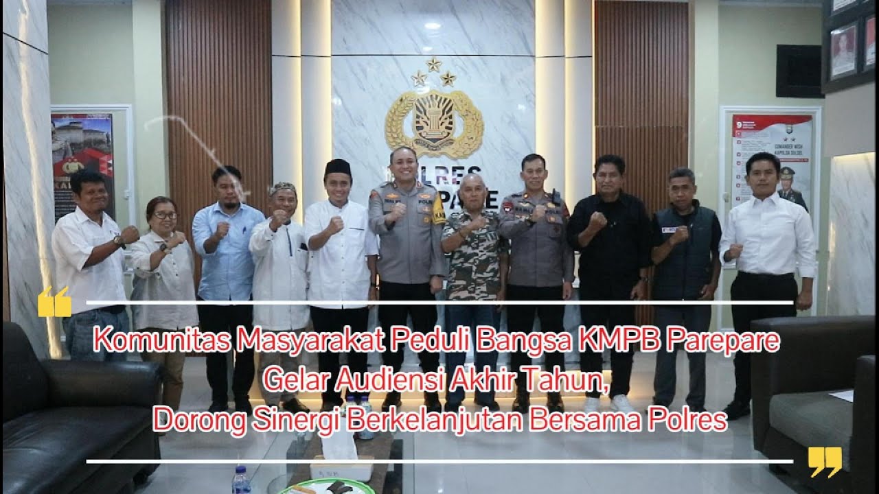 KMPB Parepare Gelar Audiensi Akhir Tahun, Dorong Sinergi Berkelanjutan Bersama Polres