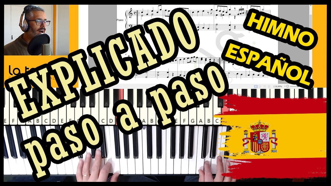 🎹Cómo tocar el HIMNO de España en PIANO🔥 ( MARCHA granadera) + Partitura