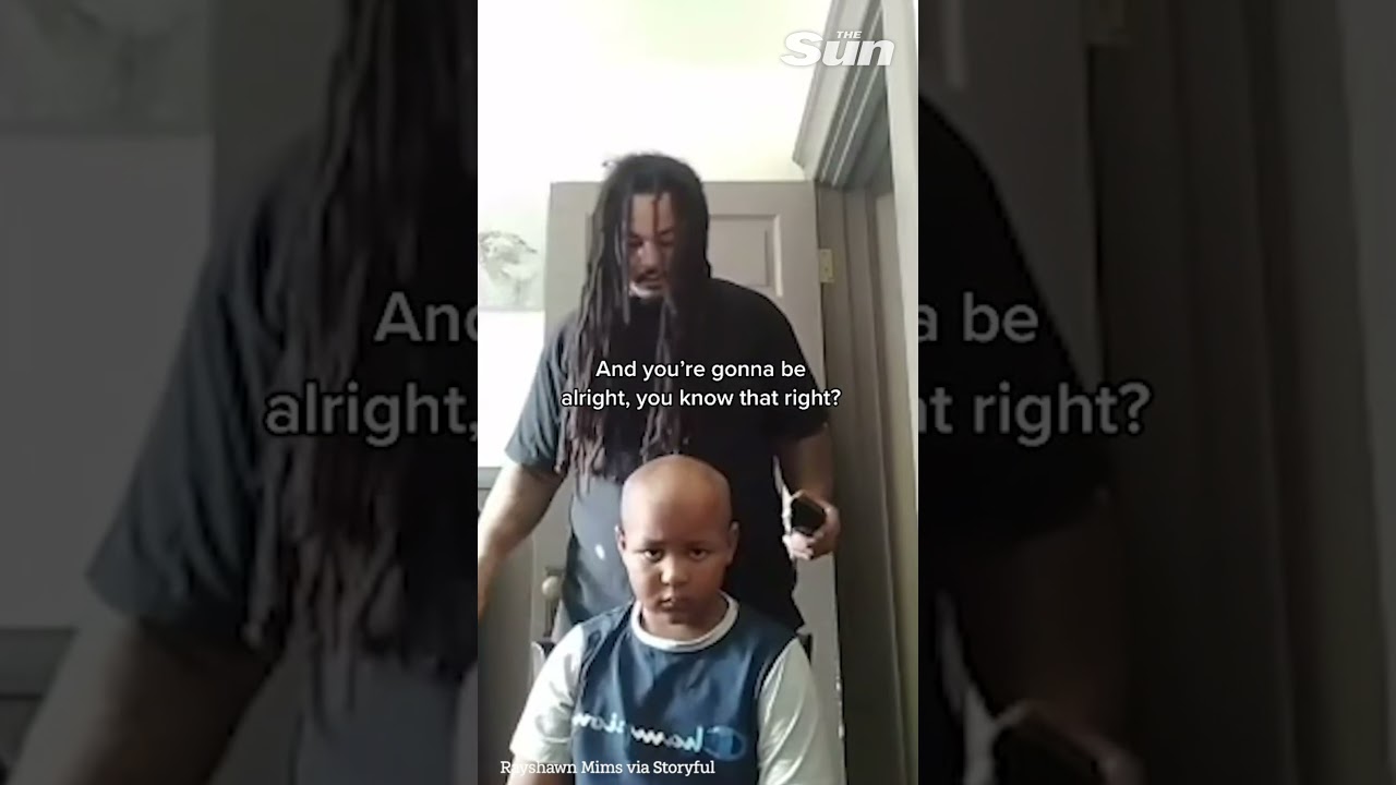 Dad shaves off dreads in solidarity with son with cancer ❤️ No greater love
