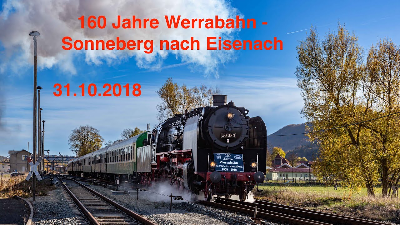 160 Jahre Werrabahn  - 31.10.2018 -  Meininger Großohr 50 380 hat schwer zu kämpfen