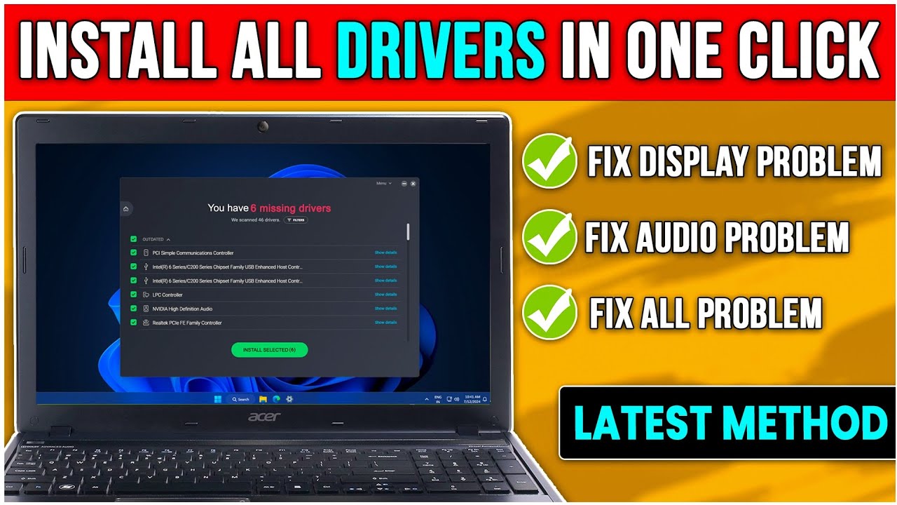 How to Install All Drivers in One Click - PC/Laptop 2025🤯Fix All Issues ✨2 Ways to Install🖥️💻