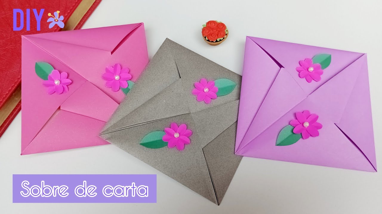 DIY 💗 - Como hacer un SOBRE para CARTA / How to make a letter envelope /  Muy fácil 💌