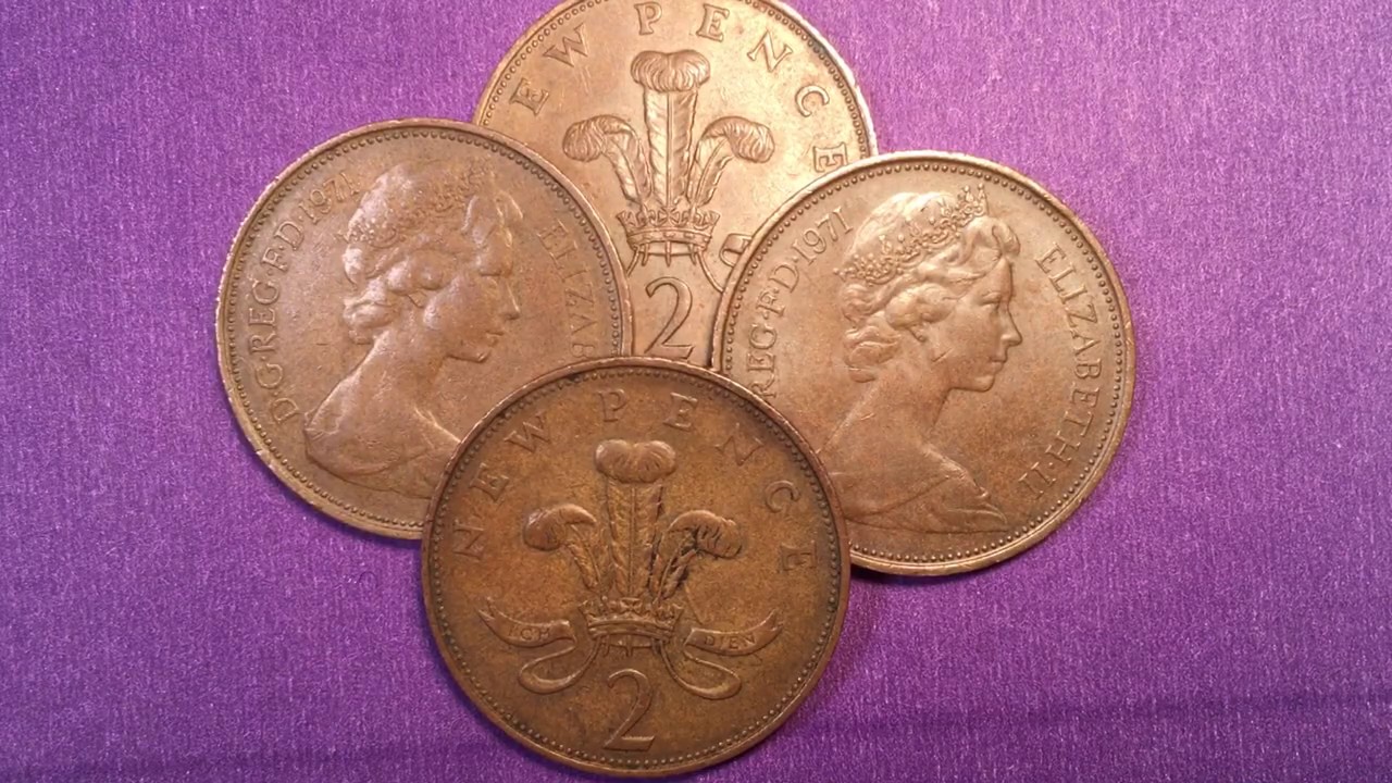 UK 2 New Pence 1971 - Great Britain - Tuppence in a single coin - 1971 Decimalizations first coins