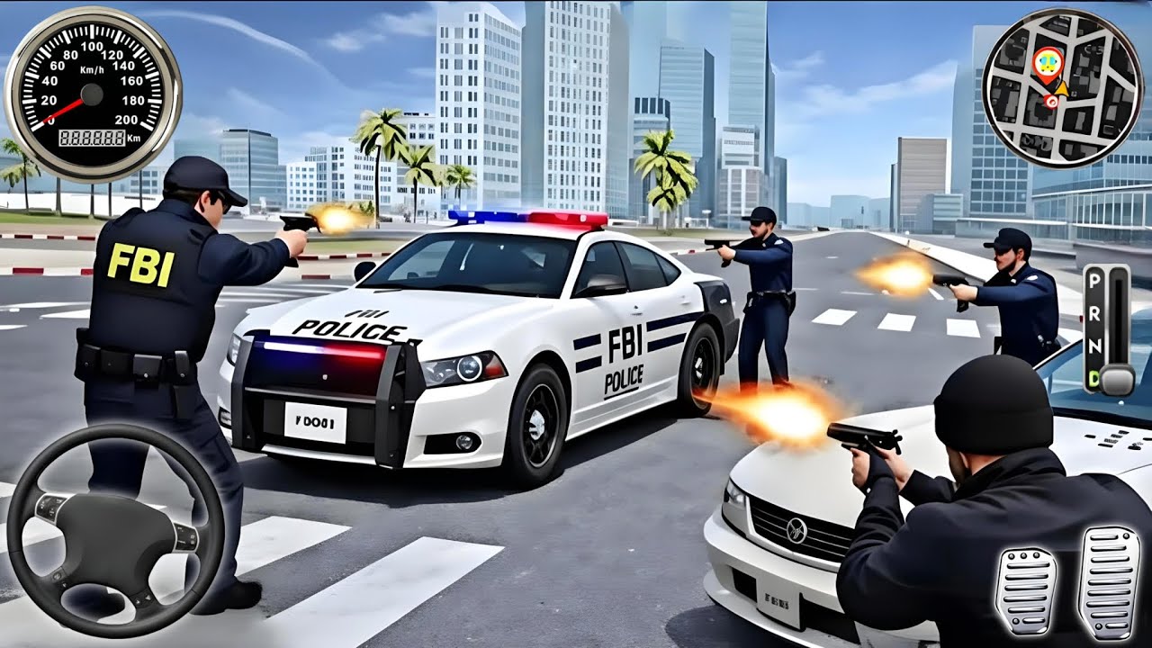 🚓 Police Car Chase Simulator 3D – Real City Cop Pursuit Gameplay (Android)