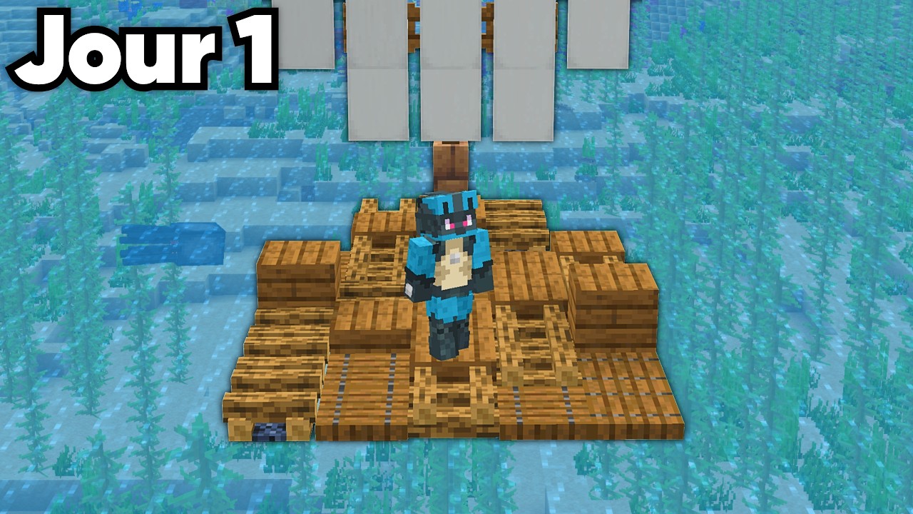 100 Jours sur un Radeau Minecraft..