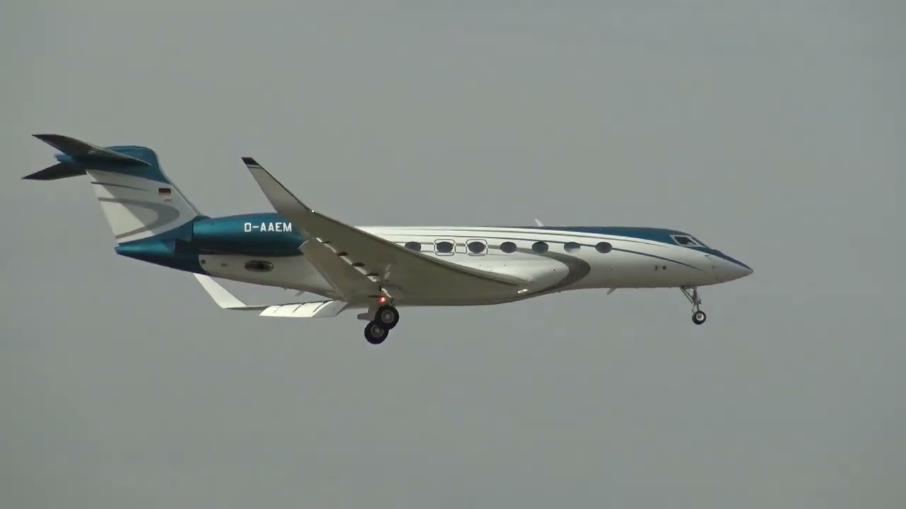 Private Gulfstream G650ER D-AAEM Landing Malaga LEMG