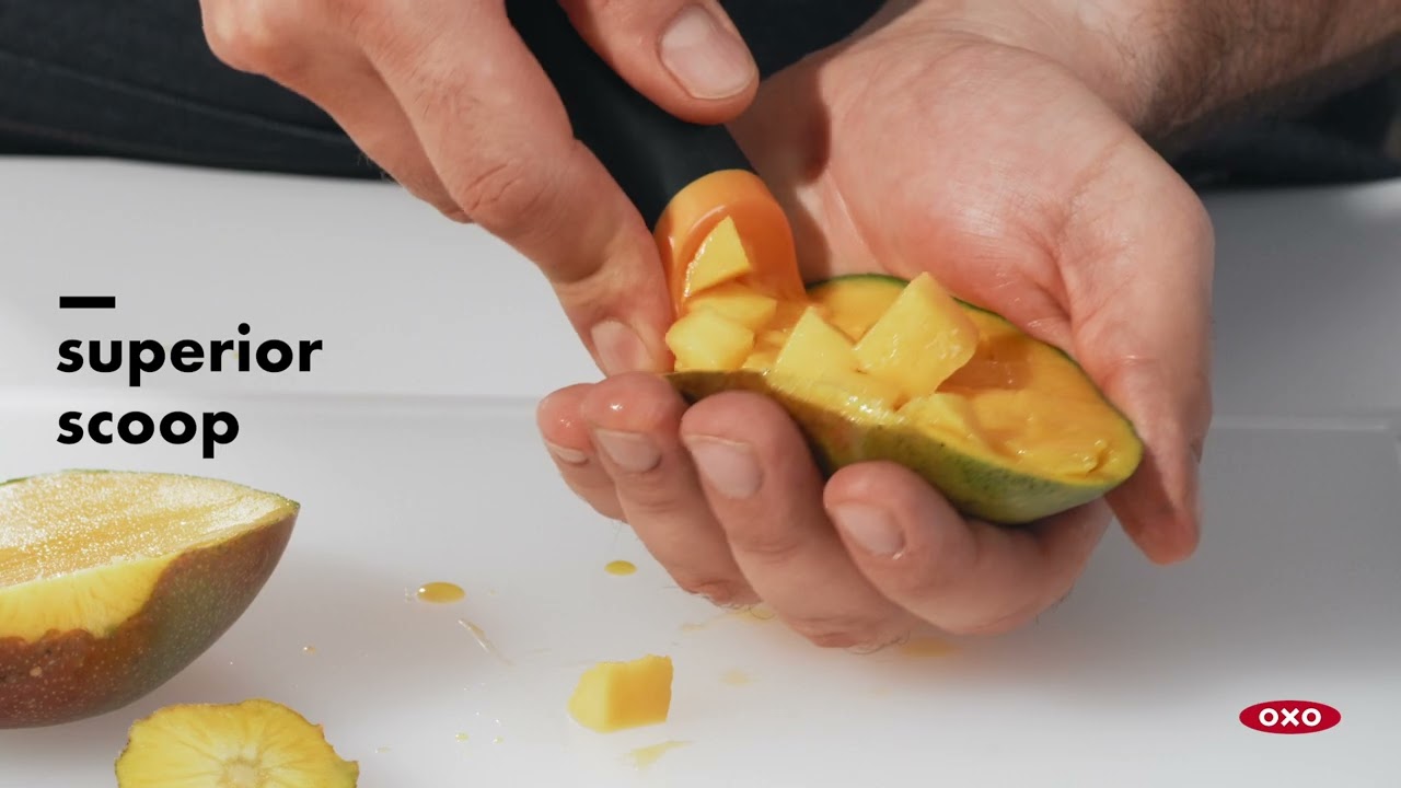 Cut and Slice Mangos with Ease with OXO's Mango Slicer with Scoop