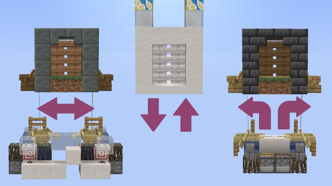 Smoothest Doors in Minecraft Using Boats