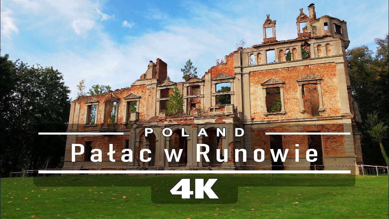 Ruiny pałacu w Runowie Krajeńskim - lot dronem nad historią i tajemnicą