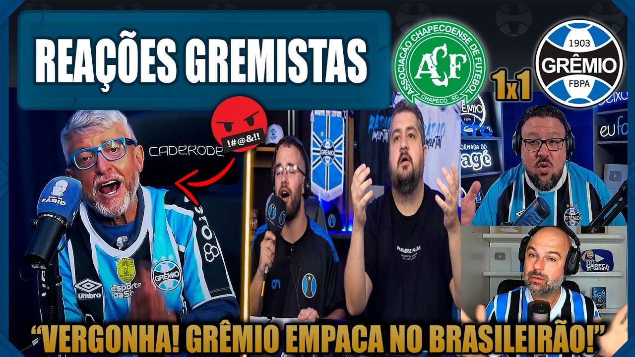 REAÇÕES GREMISTAS - CHAPECOENSE 1x1 GRÊMIO - EMPATE FRUSTRANTE - VAMOS RIR DO GRÊMIO!