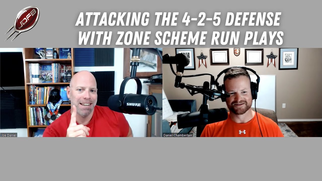 Attacking the 4-2-5 Defense with Zone Scheme Run Plays | Football Coaching Podcast S14E13
