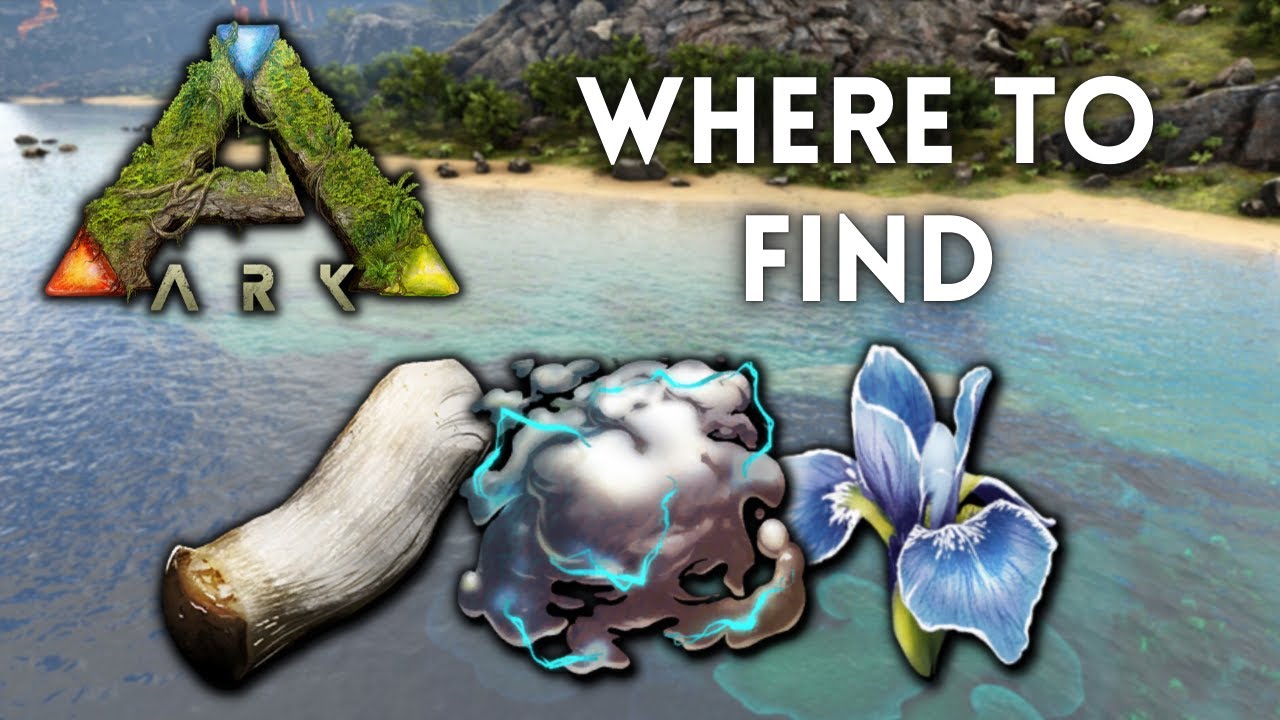 Fungal Wood, Rare Flowers and Biotoxin - Where to find on Ark Lost Island.