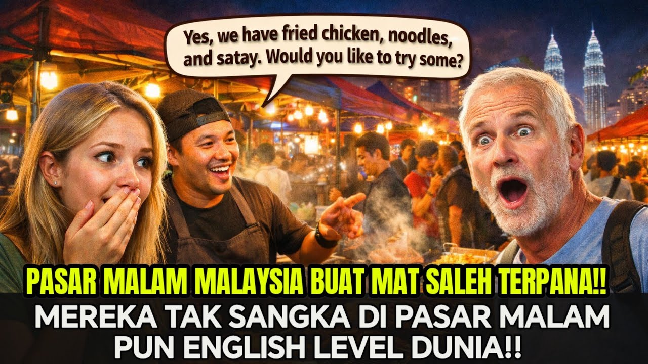 Mat Salleh Terdiam!! Peniaga Pasar Malam  Malaysia Cakap English Macam Orang British🇲🇾😎