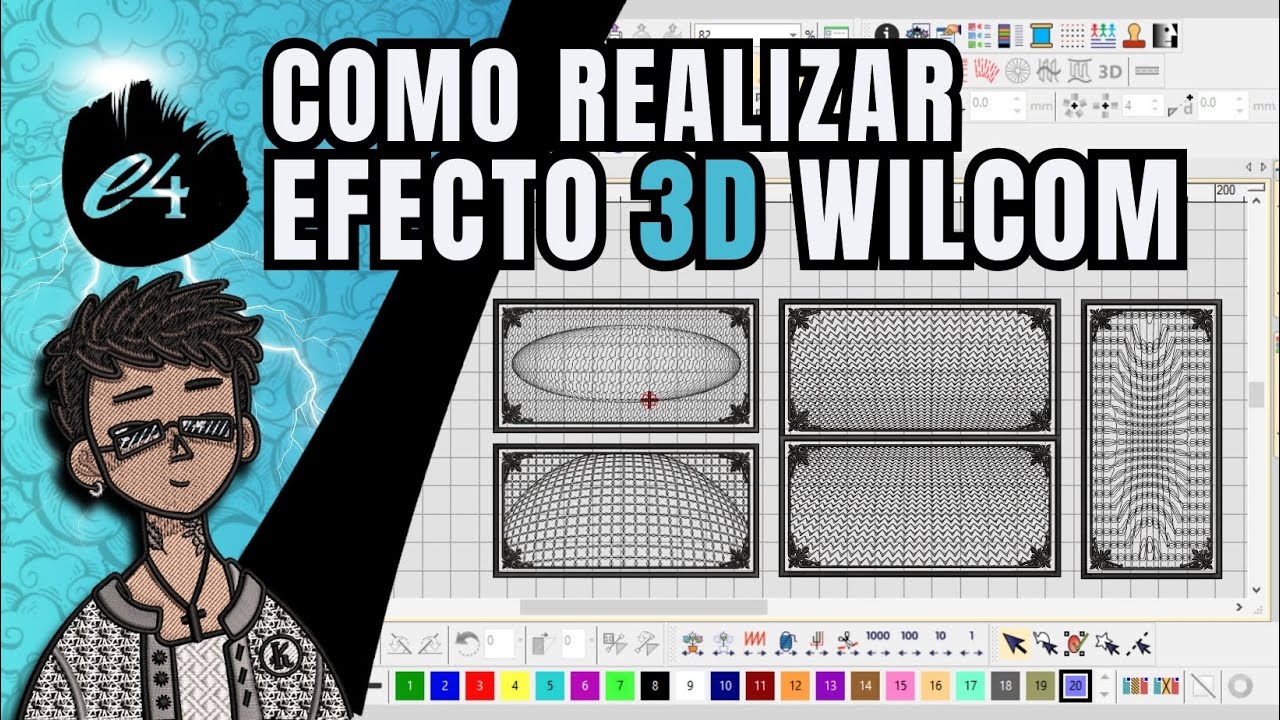Motivos y efecto 3D en Wilcom ✔️ Fondos.