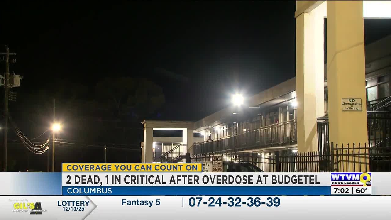 2 dead, 1 in critical condition following apparent overdose at Budgetel Inn & Suites