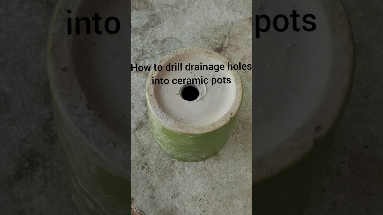 How to drill drainage holes into ceramic pots 🪴