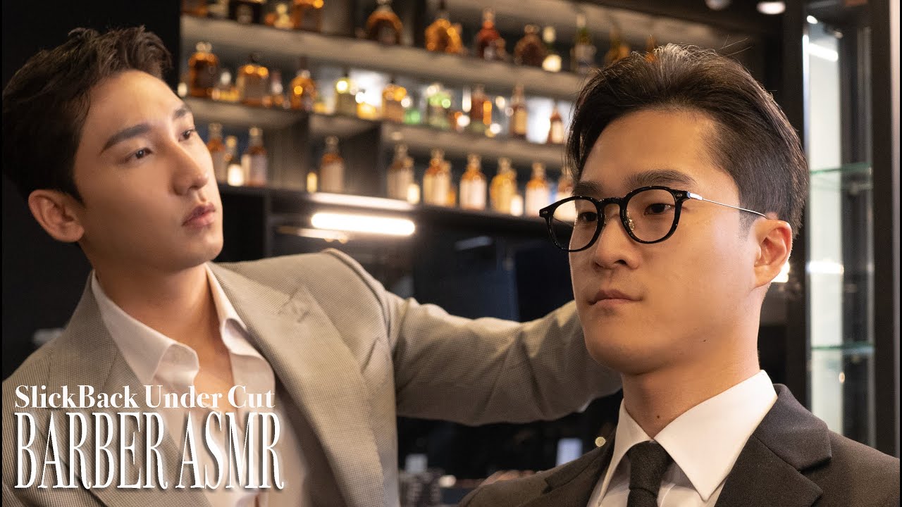 ASMR BARBER💈- 다운펌 하나로 회사원들에게 추천하는 모던한 슬릭백언더컷 l Korean haircut & Business , Slickback undercut