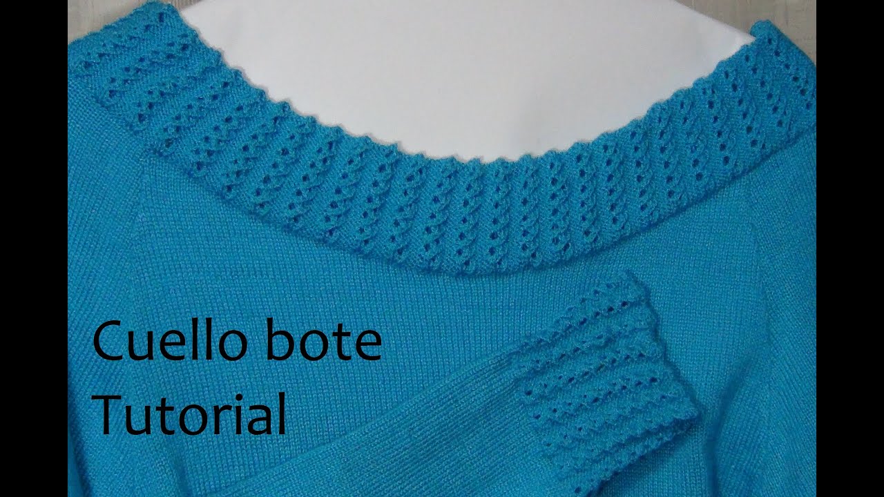 Como tejer cuello bote a máquina tutorial