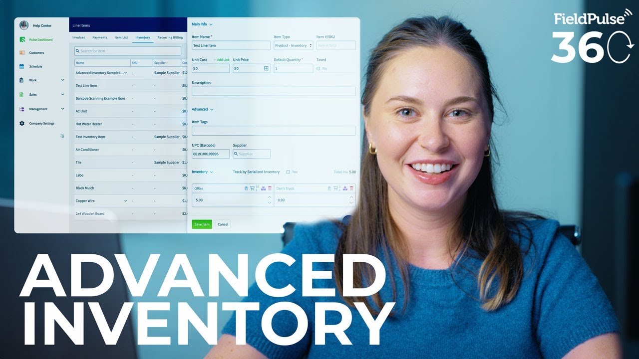 Advanced Inventory | FieldPulse 360 Lite