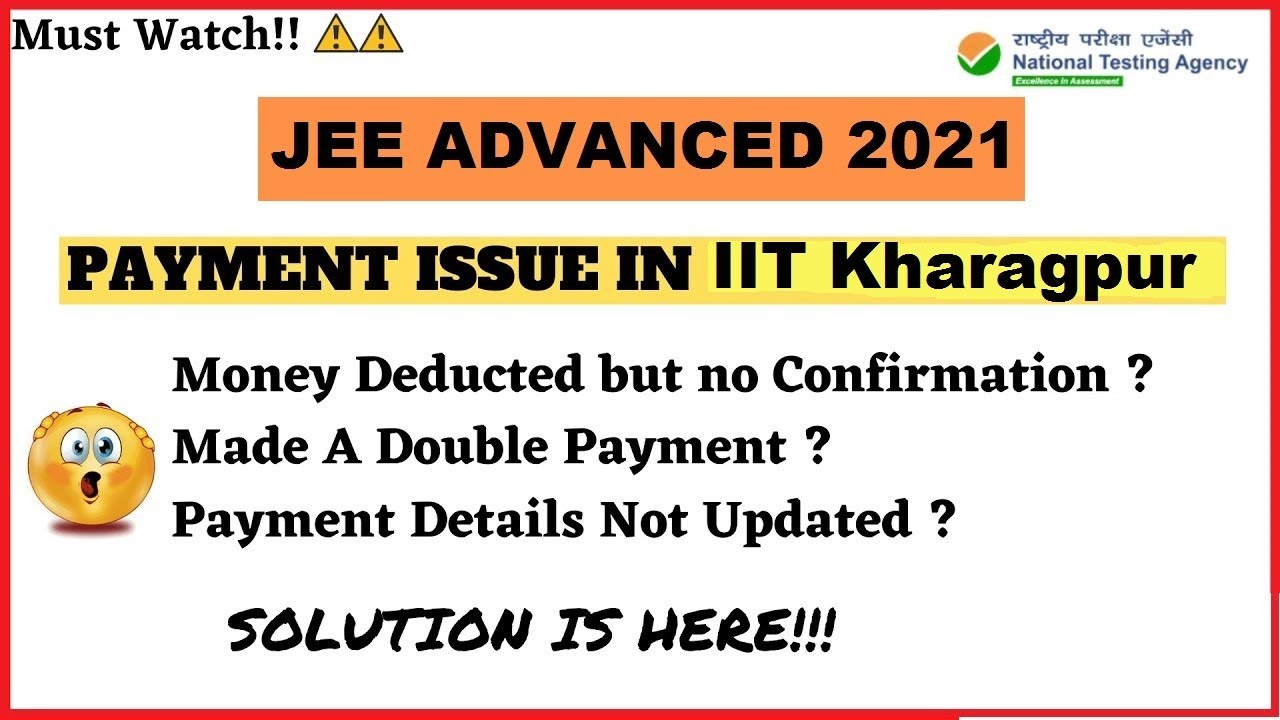 JEE Advanced 2021 Payment Issues Solved!! | Application Correction | NTA | #jeeadvanced2021 #jee