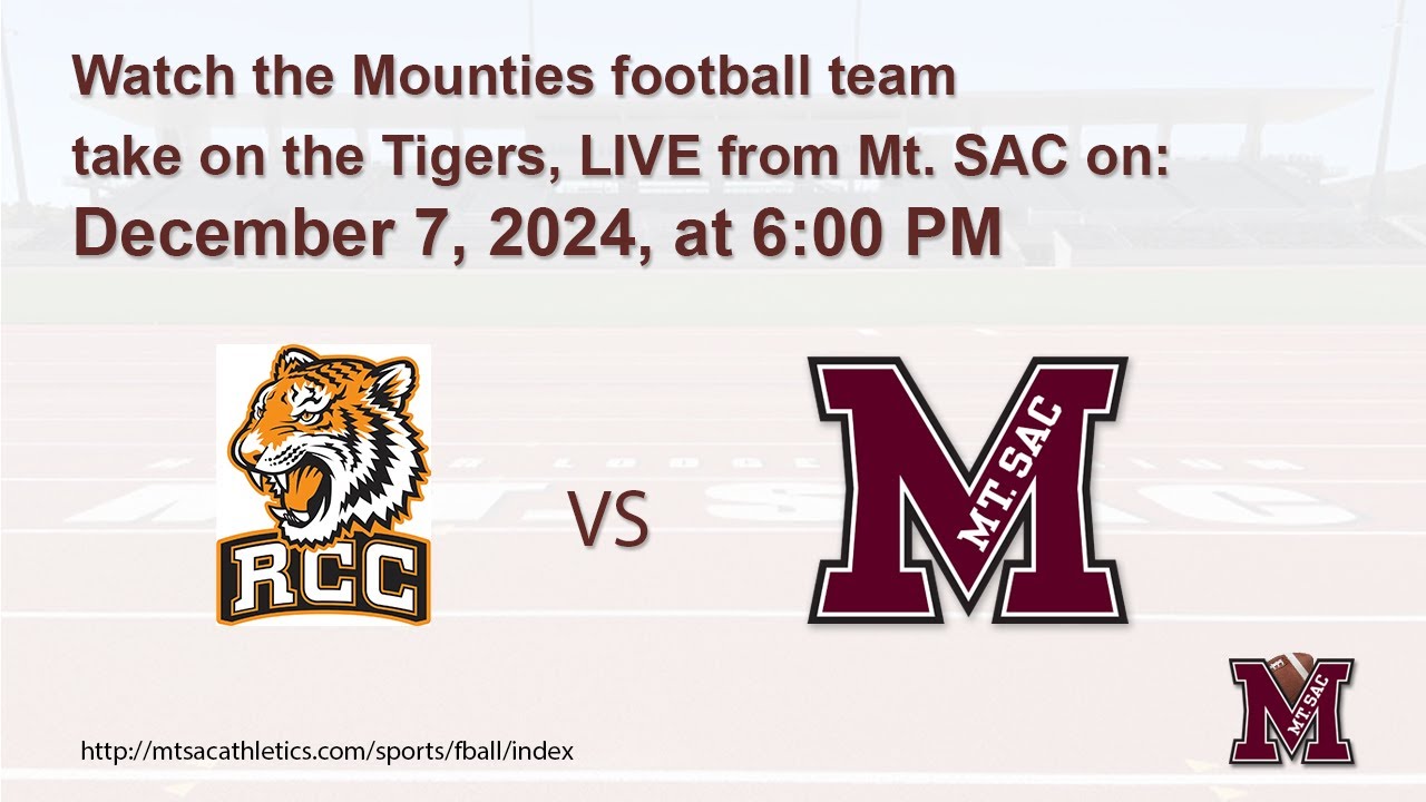 RCC Tigers vs. Mt SAC football - 2024 SCFA Championship game