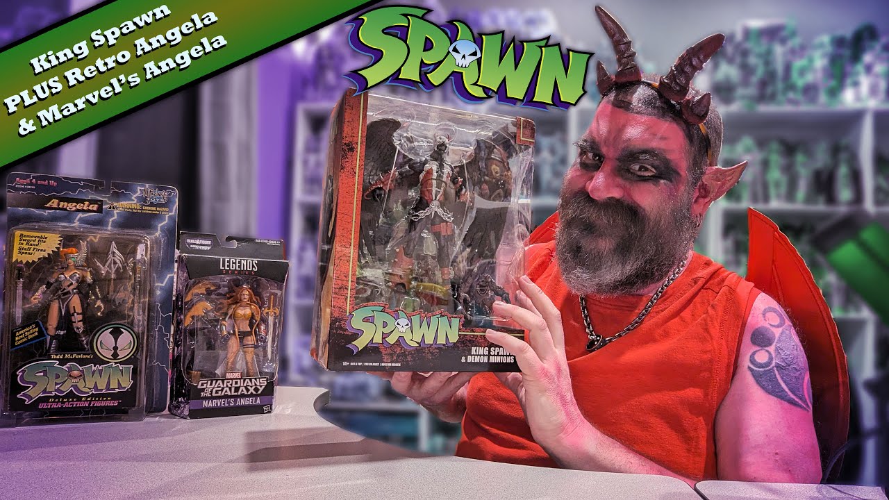King Spawn Action Figure PLUS Retro Angela & Marvel Legends Angela Unboxing & Review