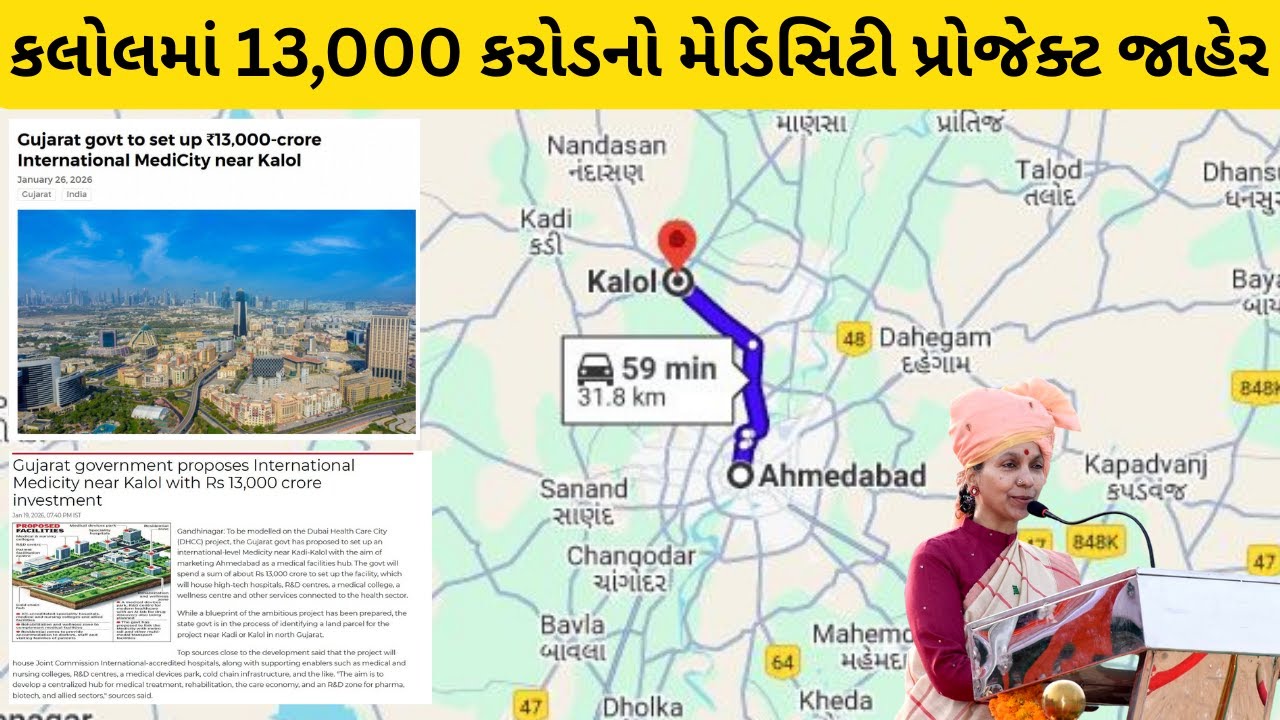 Kalol International MediCity Project Ahmedabad Officially Announced in Gujarat
