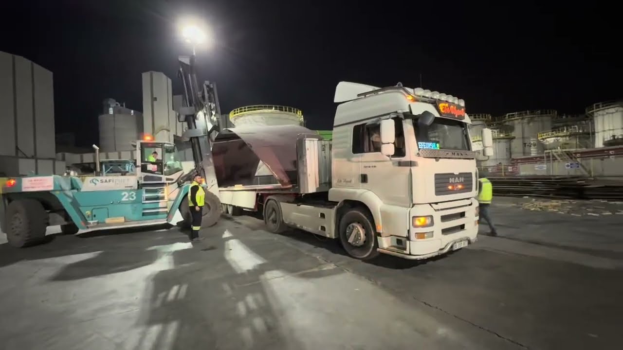 3.05 İZMİT ANKARA GENİŞ YÜK NAKLİYESİ MUAYNE GELDİ ÇATTI