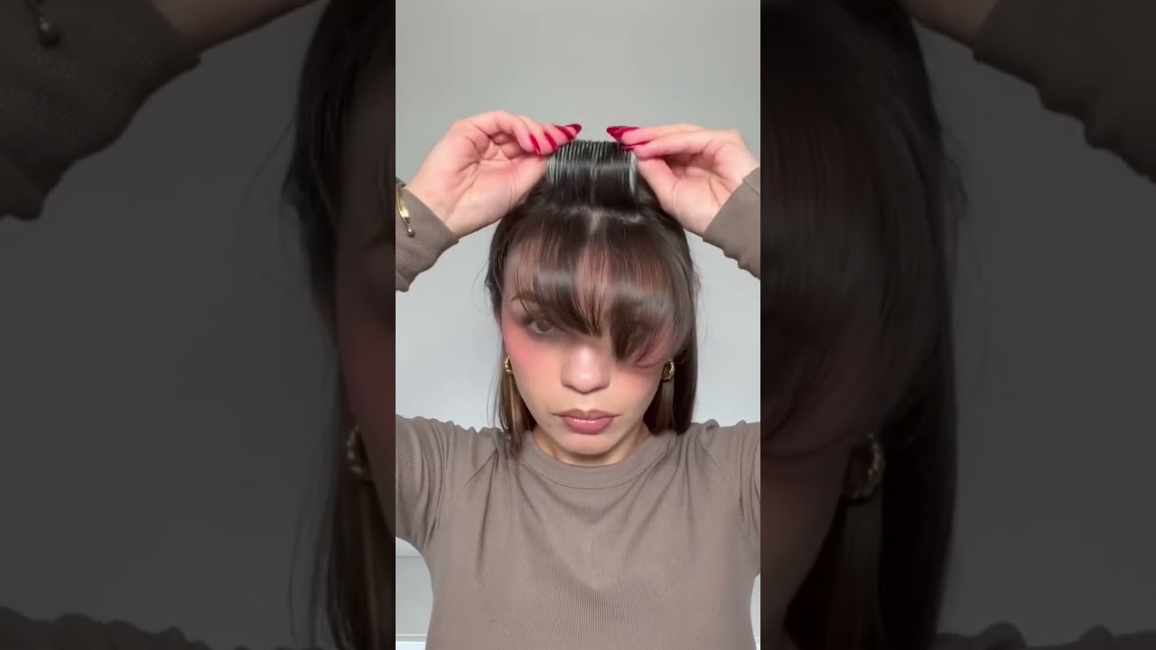 How I style my bangs #hairstyling