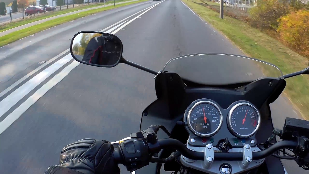Suzuki Gs500F Ride.(Delkevic 350mm full exhaust system,without DB killer.)