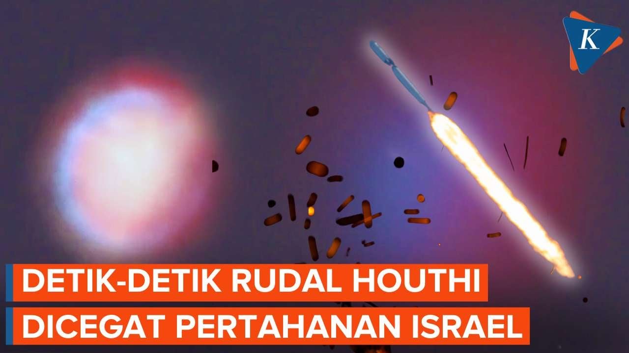 Detik-detik Rudal Houthi Dicegat Pertahanan Udara Israel di Langit Tel Aviv