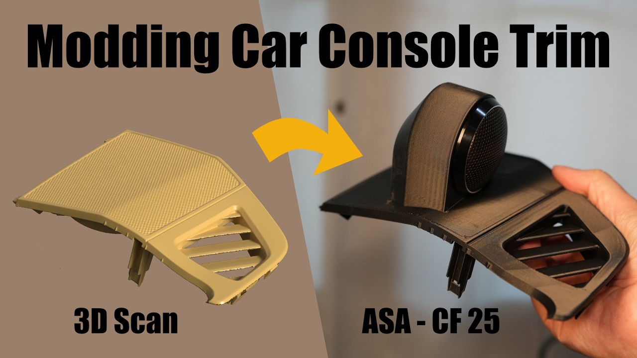 Modding Car Console Trim &ndash; 3D Scan to Print Workflow