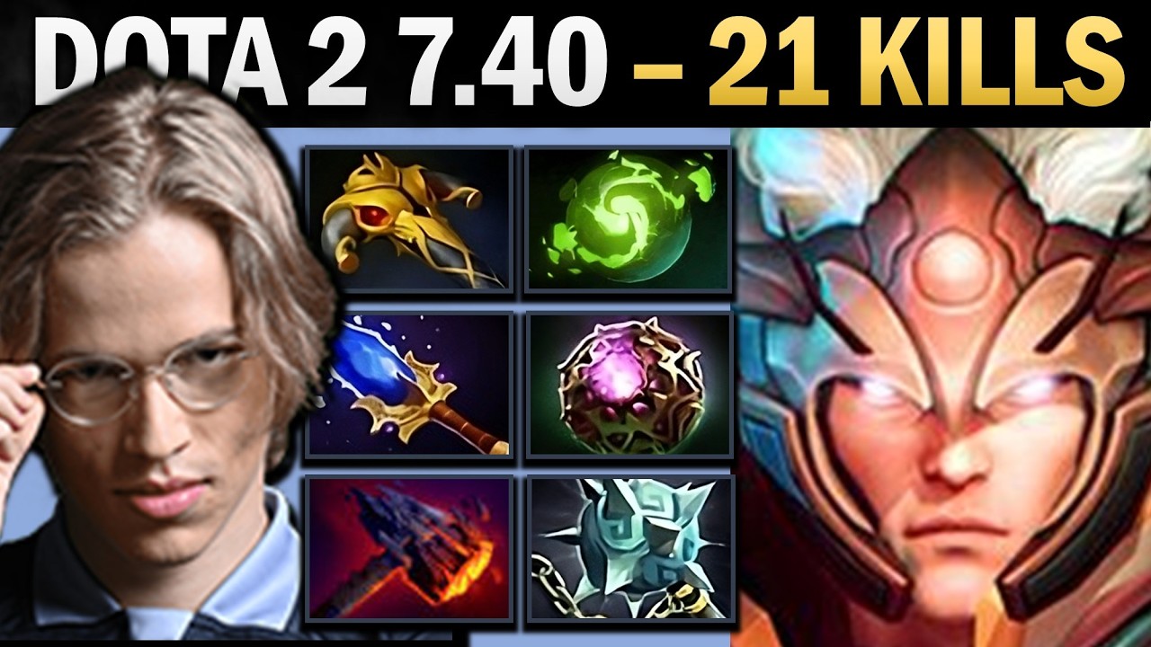 Invoker Pro Mid with Giants and 21 Kills - Dota Gameplay