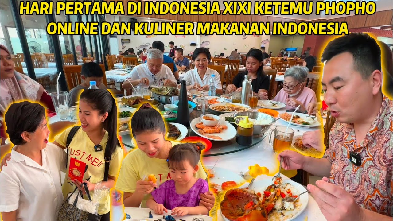 HARI PERTAMA DI INDONESIA BAWA XIXI BERKUNJUNG KERUMAH PHOPHO ONLINE NYA, DI AJAK MUKBANG SEAFOOD