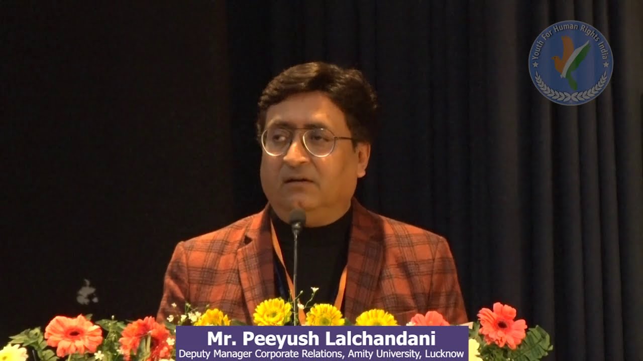 MR. PEEYUSH LALCHANDANI ENUNCIATING ON 5TH GLOBAL PEACE SUMMIT 2023 #YFHRI